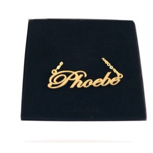 14K Gold Plated Name Necklace. - Phoebe